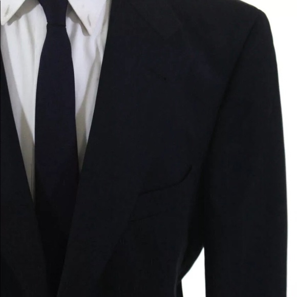 EUC BURBERRY LONDON vneck pinstripe blazer size 44 - Picture 2 of 8